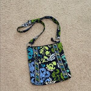 Disney Vera Bradley Blue and Green Floral Crossbody Bag